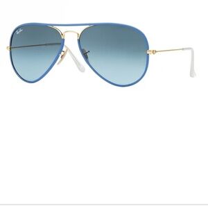 Ray-Ban Aviator Full Color 3025JM Sunglasses in Light Blue with Gradient Lenses
